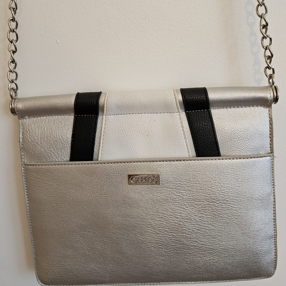 Silver and Black Women's Carlos Santana Bag